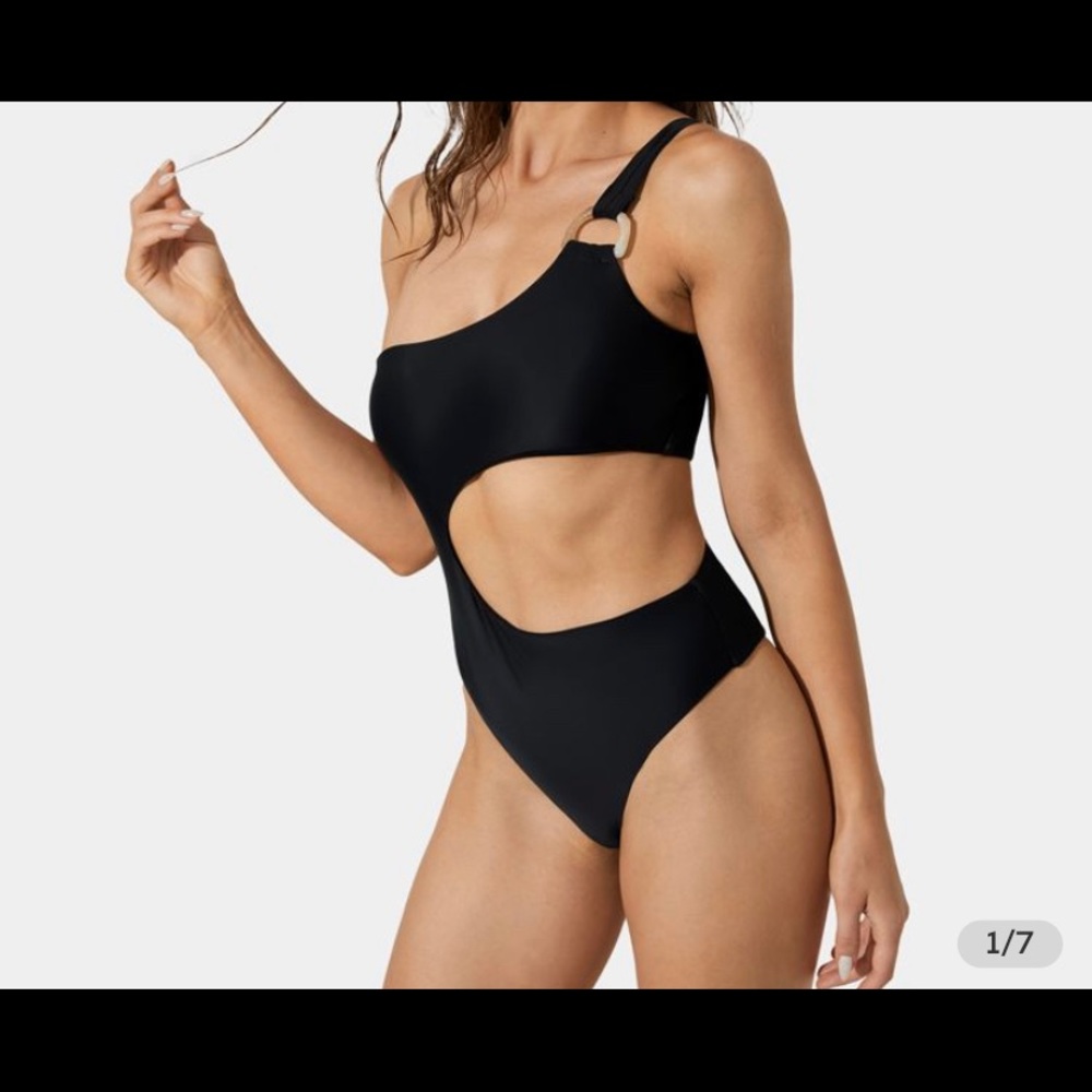 Halara One piece one shoulder bathing suit